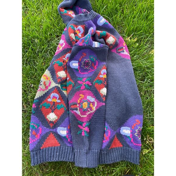 vintage Pier 1 Imports Passport Sweater Size Small - Picture 12 of 16